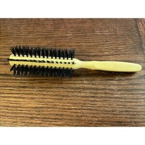 Vintage Avon 70s 80s Full Round Blue Brush Black Bristle Retro Plastic Comb 9”